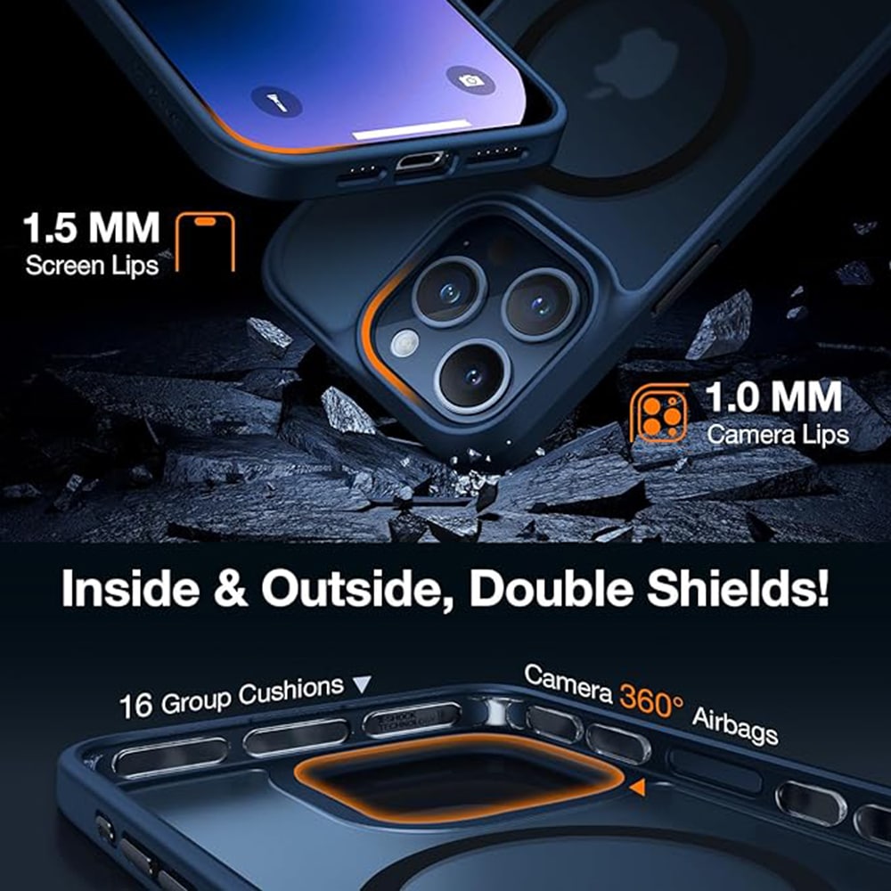 Torras Guardian Magnetic Series - θήκη για Apple iPhone 15 Pro Max - Μπλε - Image 6