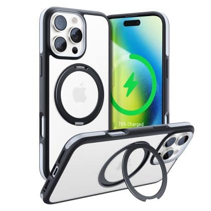 Torras Ostand R Fusion - θήκη για Apple iPhone 16 Pro Max - Μαύρο