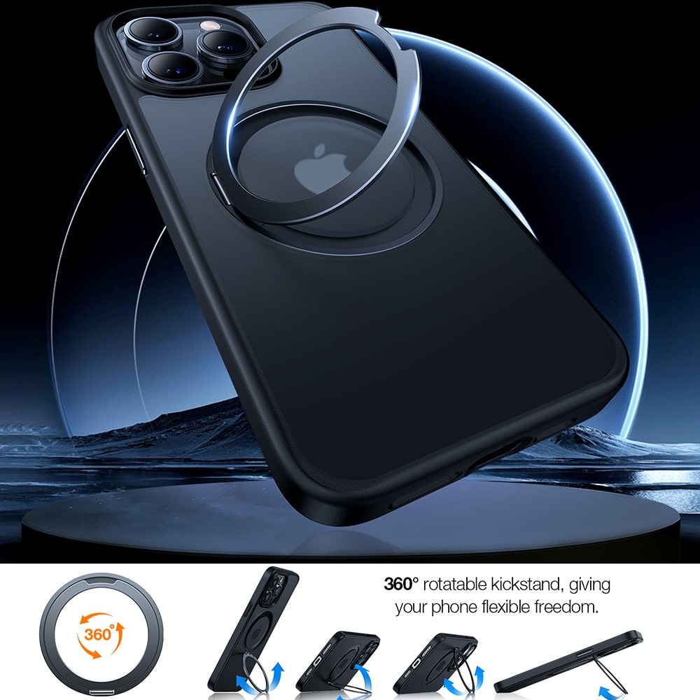 Torras Ostand Pro Series - θήκη για Apple iPhone 15 Pro Max - Μαύρο - Image 3