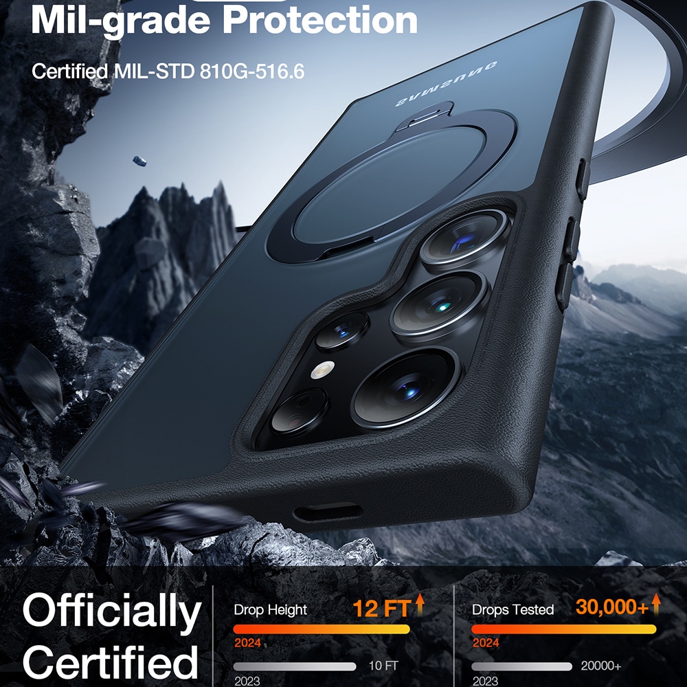 Torras Ostand Spin Series - θήκη για Samsung Galaxy S24 Ultra - Μαύρο - Image 2