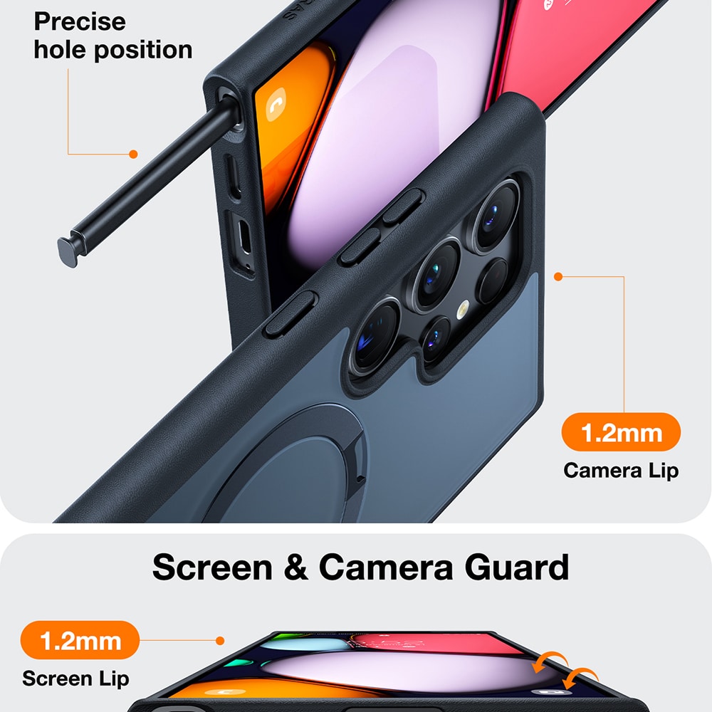 Torras Ostand Spin Series - θήκη για Samsung Galaxy S24 Ultra - Μαύρο - Image 3