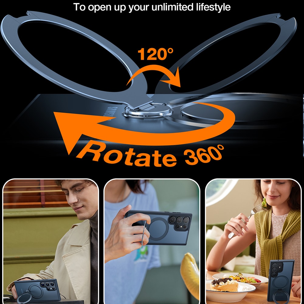 Torras Ostand Spin Series - θήκη για Samsung Galaxy S24 Ultra - Μαύρο - Image 4