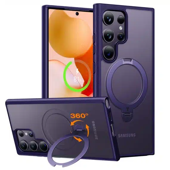 Torras Ostand Spin Series - Samsung Galaxy S24 Ultra - Μωβ