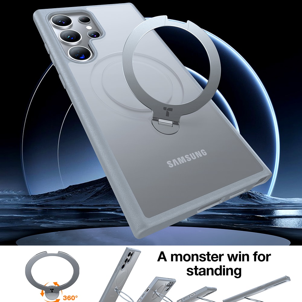 Torras Ostand Spin Series - θήκη για Samsung Galaxy S24 Ultra - Γκρι - Image 4