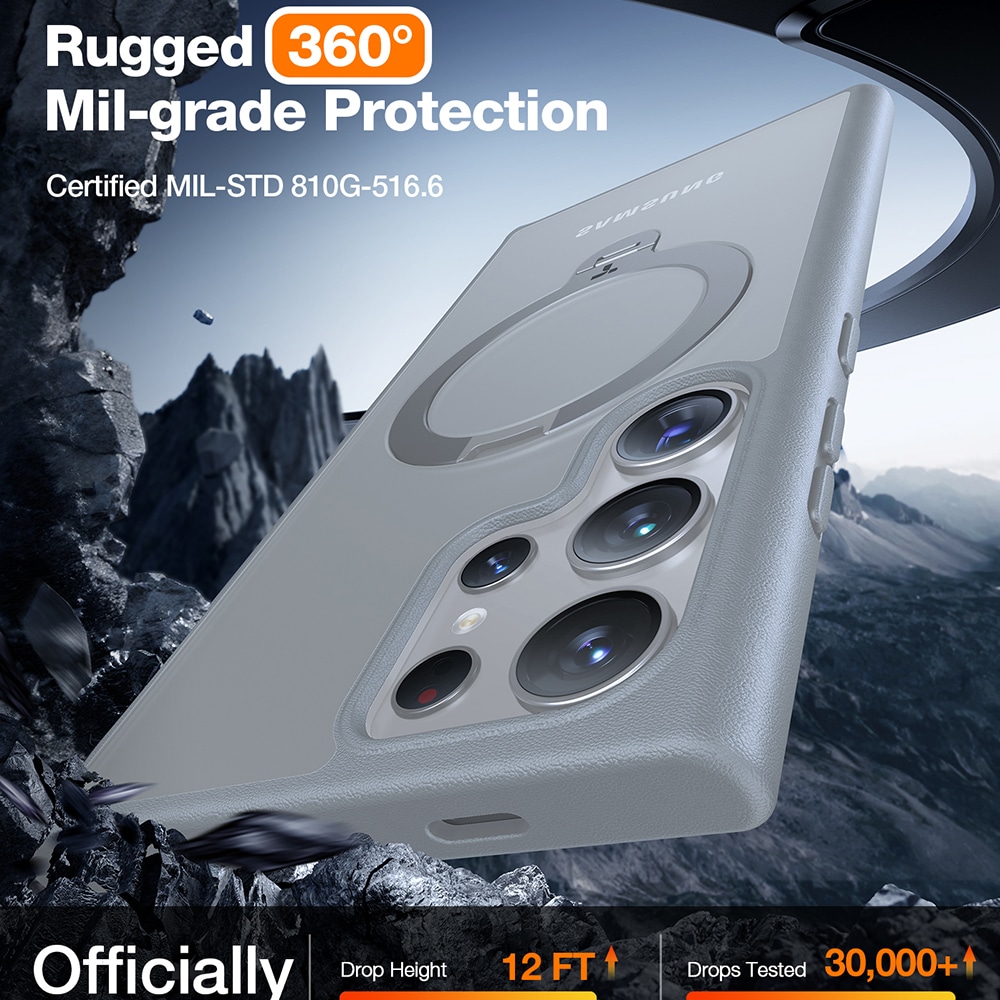 Torras Ostand Spin Series - θήκη για Samsung Galaxy S24 Ultra - Γκρι - Image 2