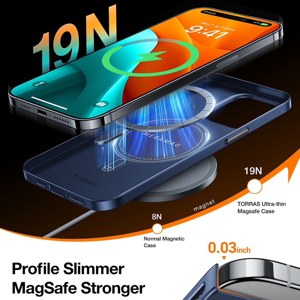 Torras OriginFit-Mag Series - θήκη για Apple iPhone 15 Pro - Μπλε - Image 3