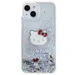 Hello Kitty - Liquid Glitter Charms Kitty Head - Apple iPhone 15 - Ασημί - Image 2