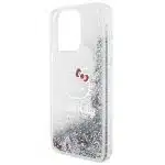 Hello Kitty - Liquid Glitter Charms Kitty Head - Apple iPhone 15 Pro Max - Ασημί - Image 4