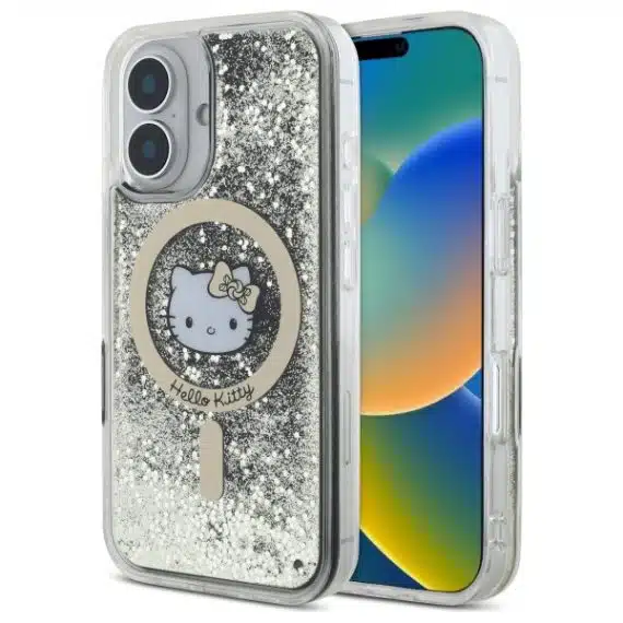 Hello Kitty - Liquid Glitter Fever MagSafe - Apple iPhone 16 - Μαύρο