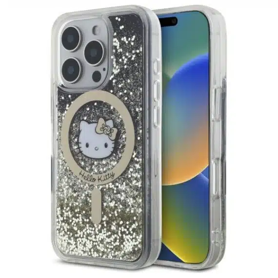 Hello Kitty - Liquid Glitter Fever MagSafe - Apple iPhone 16 Pro Max - Μαύρο