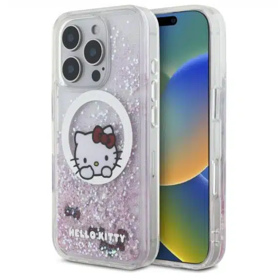 Hello Kitty - Liquid Glitter Sweet Kitty Bows MagSafe - Apple iPhone 16 Pro Max - Λευκό