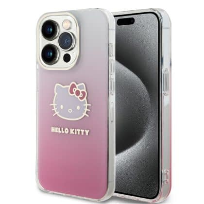 Hello Kitty IML Gradient Electrop Kitty Head - θήκη για Apple iPhone 14 Pro Max - Ροζ
