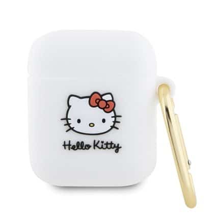 Hello Kitty - Σιλικόνη 3D Κεφαλή Kitty (HKA23DKHSH) - για Apple AirPods 1 / AirPods 2 - Λευκό