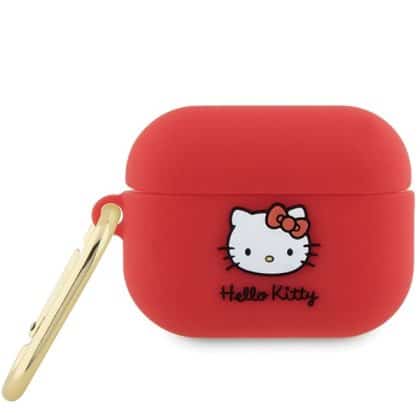 Hello Kitty - Σιλικόνη 3D Κεφαλή Kitty (HKAP23DKHSF) - για Apple AirPods Pro 2 - Κόκκινο
