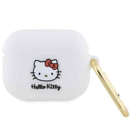 Hello Kitty - Σιλικόνη 3D Κεφαλή Kitty (HKAP3DKHSH) - για Apple AirPods Pro 1 - Λευκό