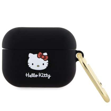 Hello Kitty - Σιλικόνη 3D Κεφαλή Kitty (HKAP3DKHSK) - για Apple AirPods Pro 1 - Μαύρο