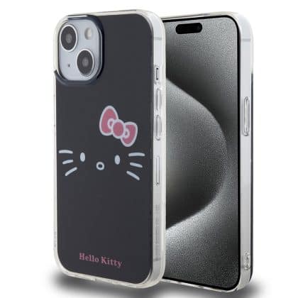 Hello Kitty IML Kitty Face - θήκη για Apple iPhone 15 - Μαύρο