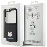 Hello Kitty - IML Metal Logo Kitty Head - Samsung Galaxy Z Flip5 - Μαύρο - Image 7