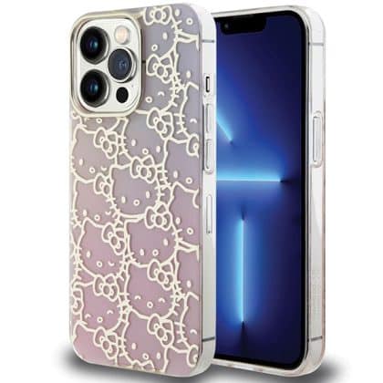 Hello Kitty - IML Gradient Electrop Crowded Kitty Head - Apple iPhone 13 Pro Max - Ροζ