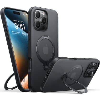 Torras Ostand Spin Series - θήκη για Apple iPhone 16 Pro - Μαύρο