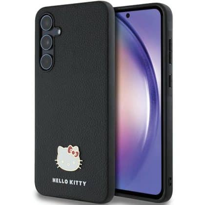 Hello Kitty Metal Logo Kitty Head - θήκη για Samsung Galaxy A55 - Μαύρο