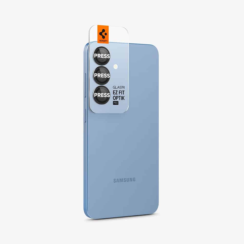 Spigen - Optik.tR EZ Fit Pro Camera Glass (2 pack) - Samsung Galaxy S25 - Black - Image 3