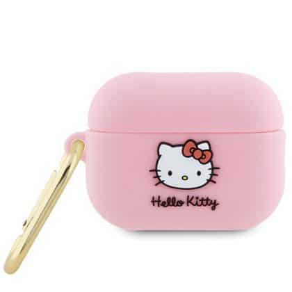Hello Kitty - Σιλικόνη 3D Κεφαλή Kitty (HKA33DKHSP) - για AirPods 3 - Ροζ