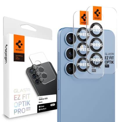 Spigen - Optik.tR EZ Fit Pro Camera Glass (2 pack) - Samsung Galaxy S25 - Black