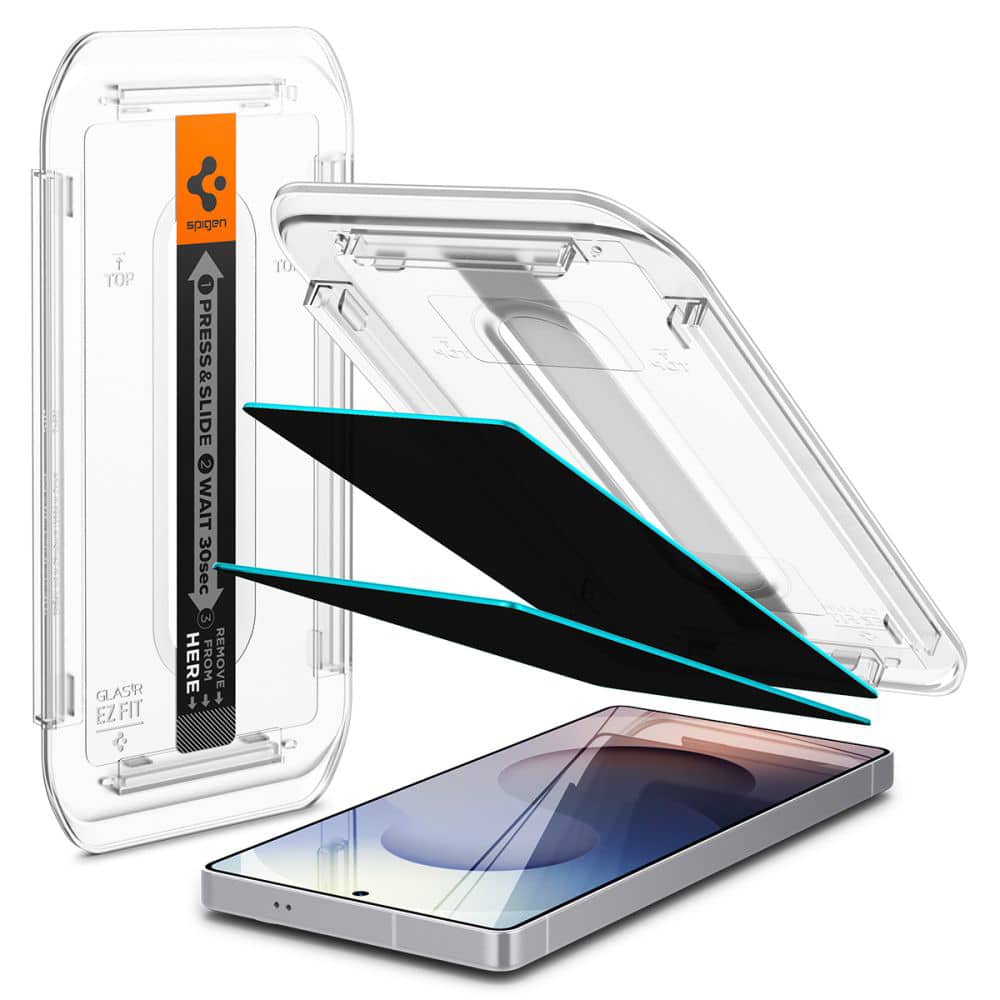 Spigen - Glas.tR EZ-FIT HD (2 pack) - Samsung Galaxy S25 Ultra - Privacy - Image 7