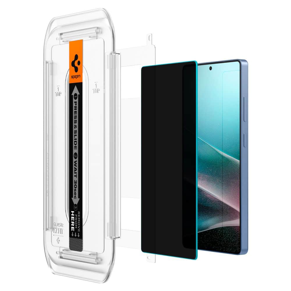 Spigen - Glas.tR EZ-FIT HD (2 pack) - Samsung Galaxy S25 Ultra - Privacy - Image 2