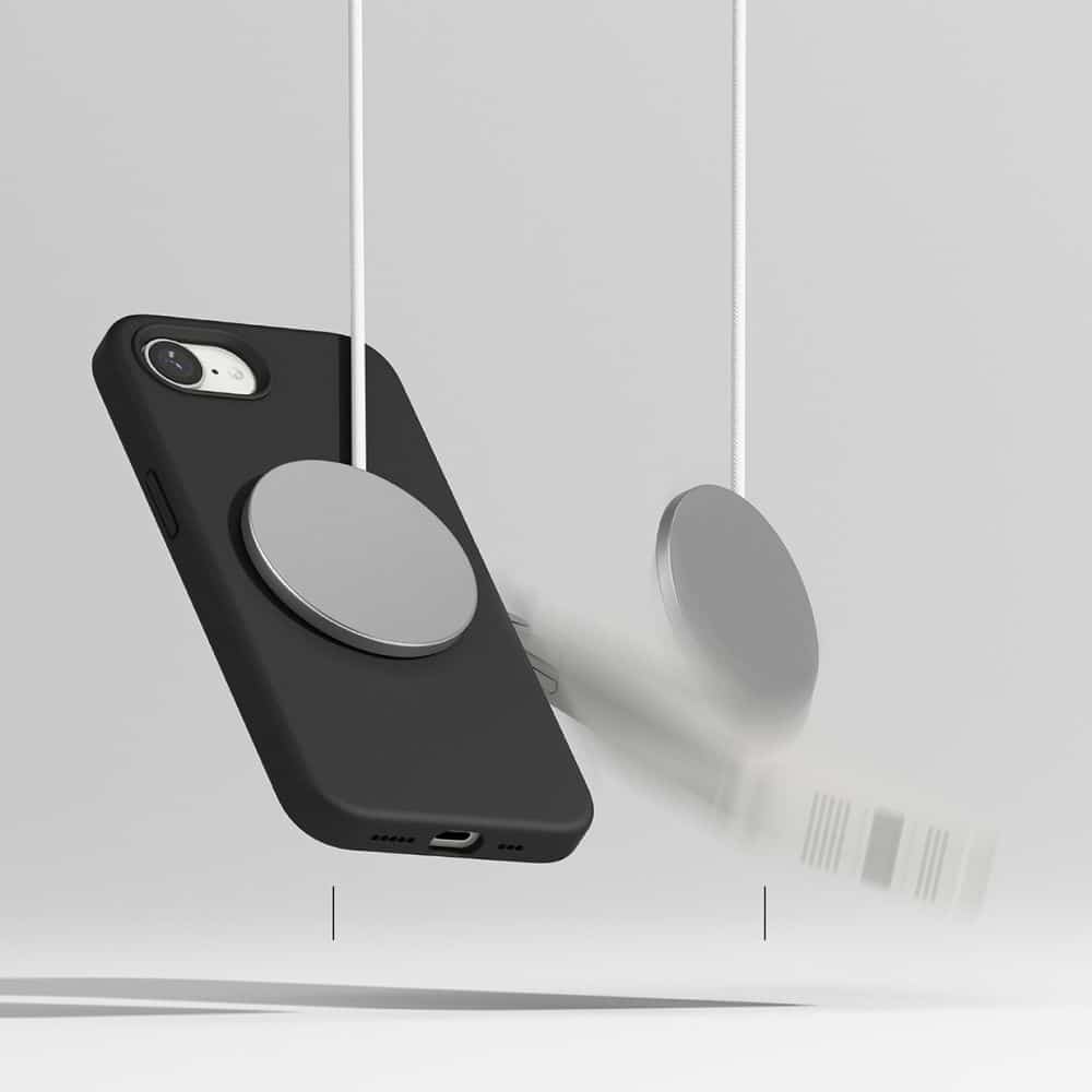 Ringke Silicone Magnetic MagSafe - θήκη για Apple iPhone 16e - Μαύρο - Image 5