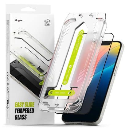 Ringke - Easy Slide Tempered Glass (2 pack) - iPhone 16e - Μαύρο
