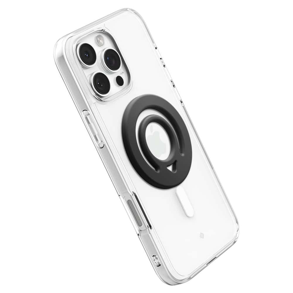 Spigen - Phone Ring Dual Pop MagSafe - with Flexible Finger Loop Grip, Dual Magnetic, Silicone - Black - Image 4