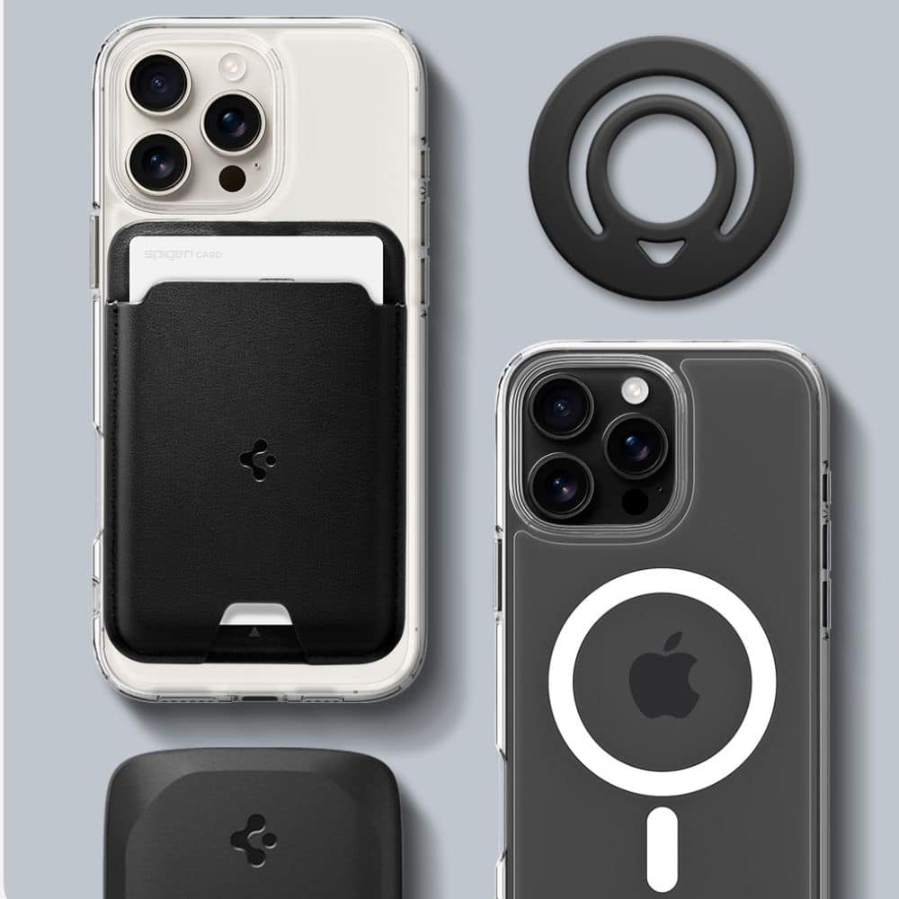 Spigen - Phone Ring Dual Pop MagSafe - with Flexible Finger Loop Grip, Dual Magnetic, Silicone - Black - Image 9