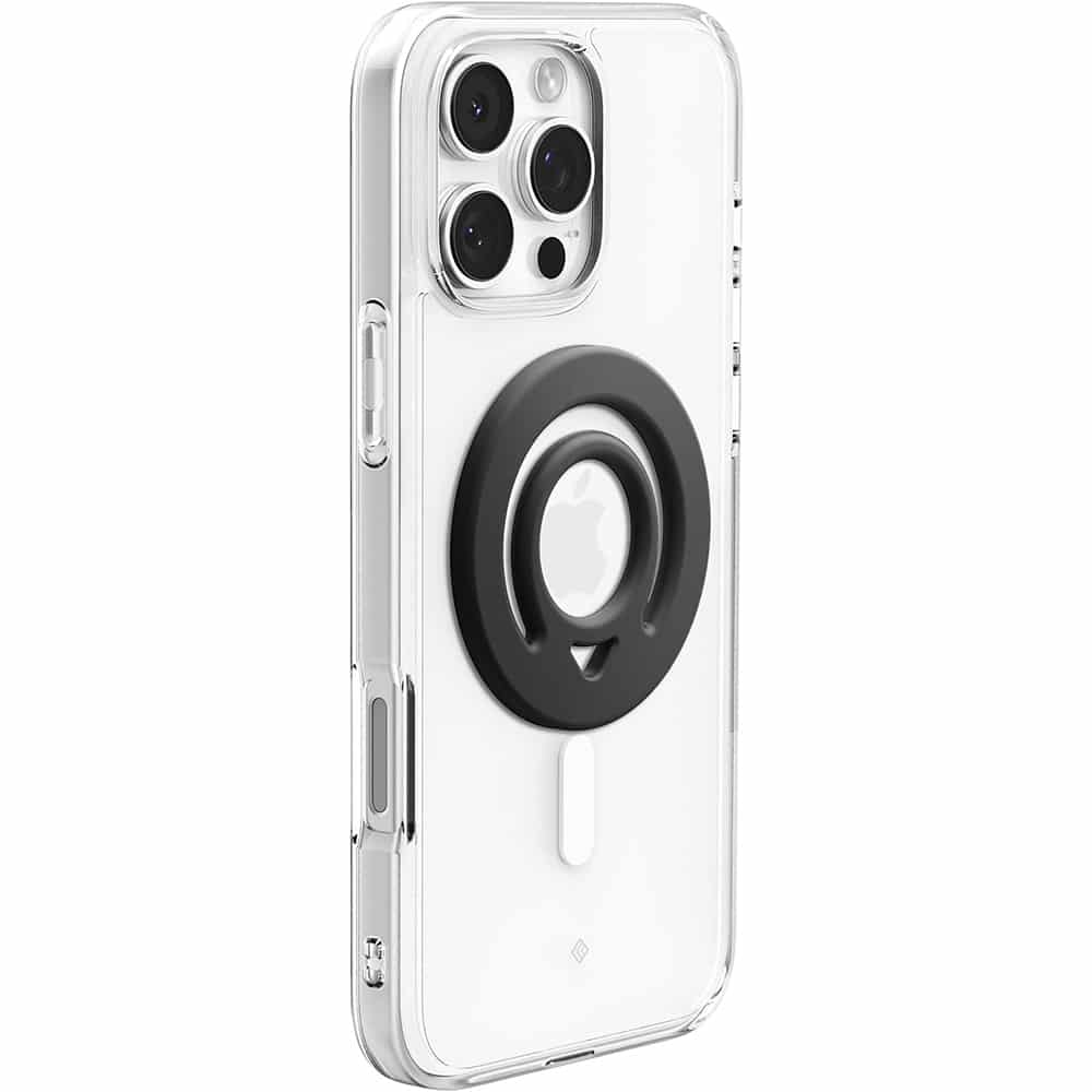 Spigen - Phone Ring Dual Pop MagSafe - with Flexible Finger Loop Grip, Dual Magnetic, Silicone - Black - Image 5