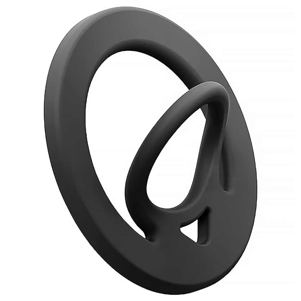 Spigen - Phone Ring Dual Pop MagSafe - with Flexible Finger Loop Grip, Dual Magnetic, Silicone - Black - Image 6