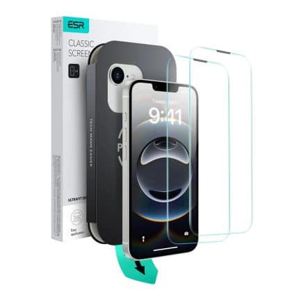 ESR - Tempered Glass UltraFit Tray (2pack) - iPhone 16e - Διαφανές