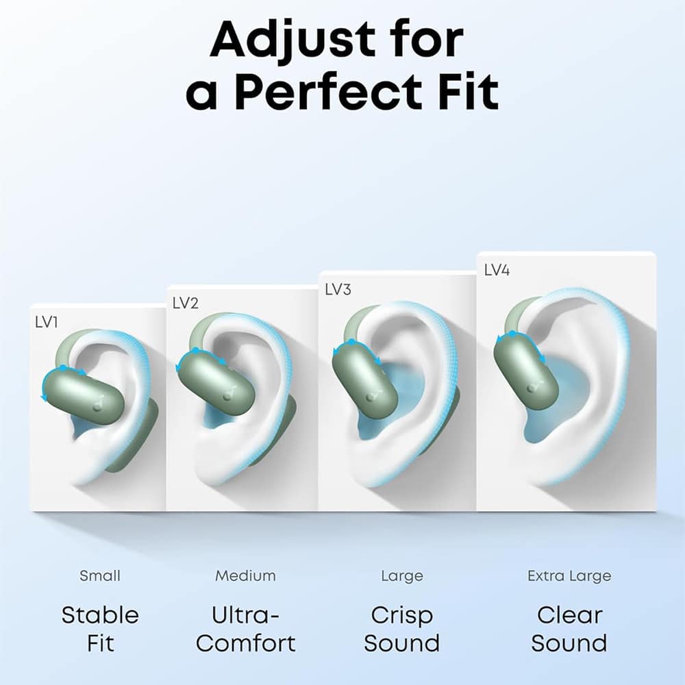 Anker - Ασύρματα Ακουστικά SoundCore AeroFit 2 (A3874G31) - για Άθληση, με Μικρόφωνο, Bluetooth, Αδιάβροχα, Hi-Res - Μπλε - Image 5