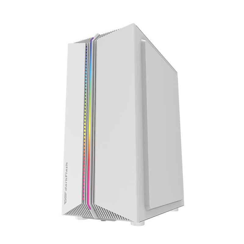 Darkflash DK151 LED θήκη υπολογιστή + 3 ανεμιστήρες RGB λευκή - Image 4