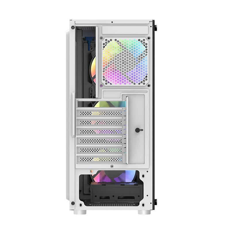 Darkflash DK151 LED θήκη υπολογιστή + 3 ανεμιστήρες RGB λευκή - Image 7