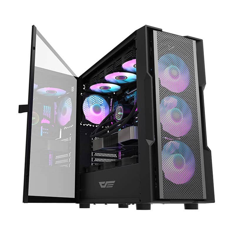 Darkflash DK431 Mesh θήκη υπολογιστή + 4 ανεμιστήρες ARGB μαύρη - Image 2