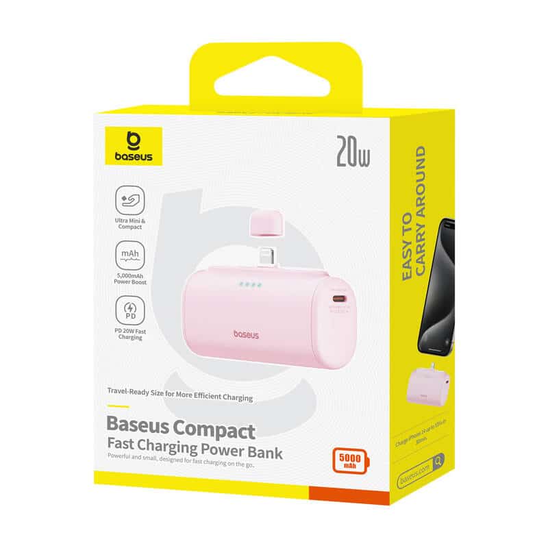 Powerbank OS-Baseus Compact IP 5000mAh 20W (ροζ) - Image 4