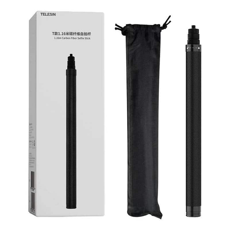 Selfie stick από ανθρακονήματα με μήκος 1.16m Telesin - Image 4