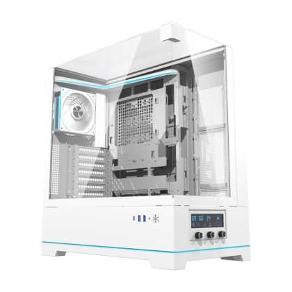 Darkflash DY450 PRO θήκη υπολογιστή + 1 ανεμιστήρας λευκό