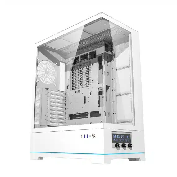 Darkflash DY451L θήκη υπολογιστή χωρίς ανεμιστήρες λευκό