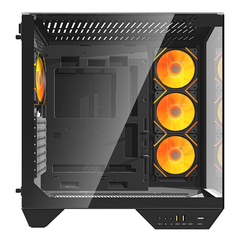 Darkflash DY470 θήκη υπολογιστή + 4 ανεμιστήρες + στήριγμα GPU μαύρο - Image 2
