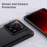 Techsuit Carbon Silicone - θήκη για Xiaomi 13T - Μαύρο - Image 4
