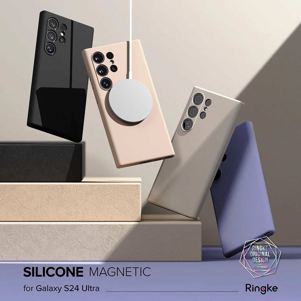 Ringke Silicone Magnetic MagSafe - θήκη για Samsung Galaxy S24 Ultra - Ροζ - Image 6