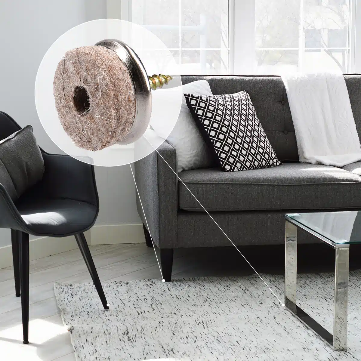 20x Βιδωτά Έπιπλα με Τσόχα - 20 mm - Image 4