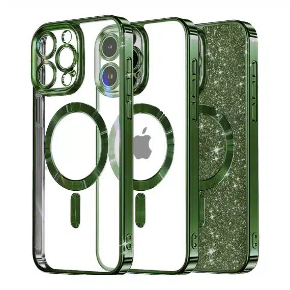 Techsuit Luxury Glitter MagSafe - θήκη για Apple iPhone 12 Pro Max - Πράσινο